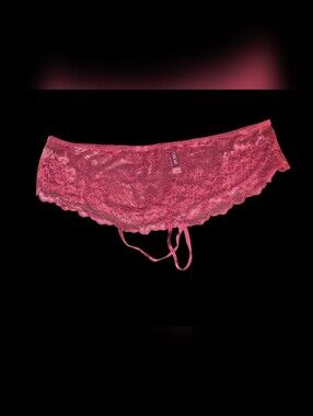 Adore Me Pink Floral Lace Crotchless Panties Size 3X